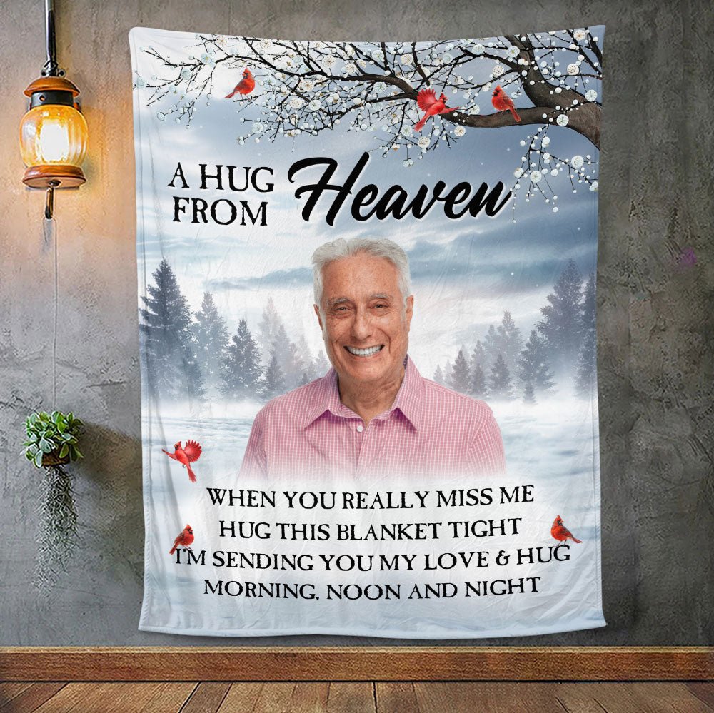 A Hug From Heaven Blanket - Personalized Blanket
