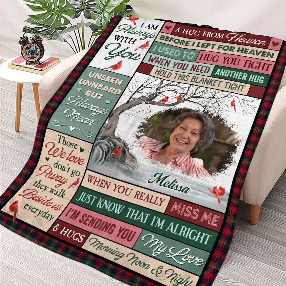 A Hug From Heaven Custom Photo Blanket - Personalized Blanket