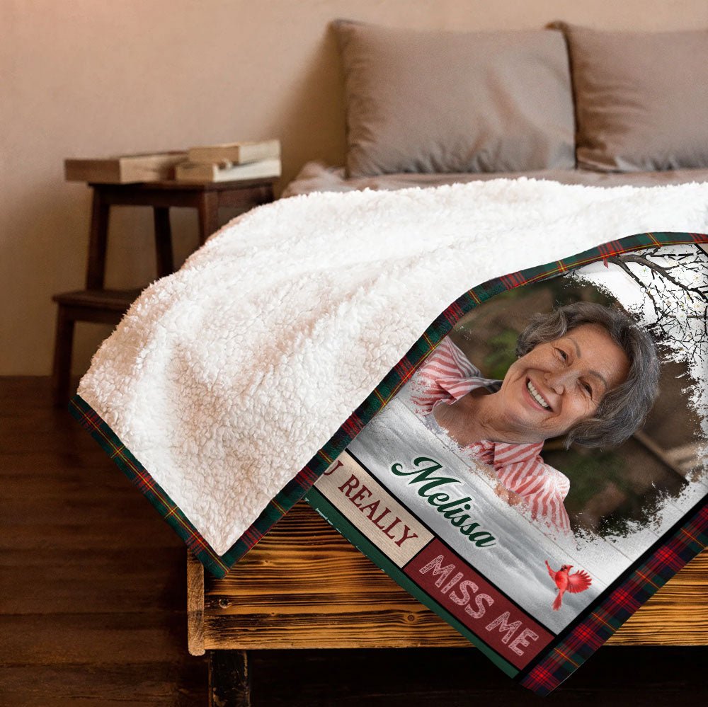 A Hug From Heaven Custom Photo Blanket - Personalized Blanket