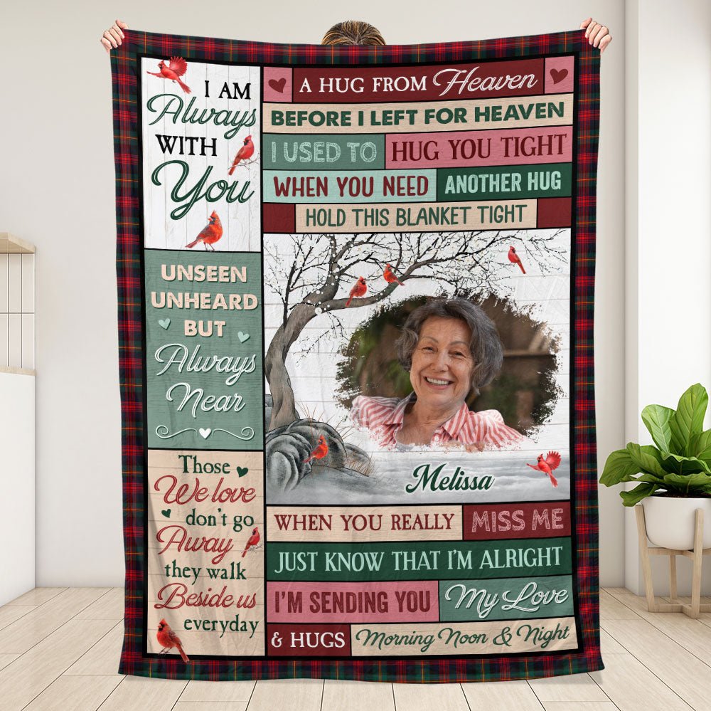 A Hug From Heaven Custom Photo Blanket - Personalized Blanket
