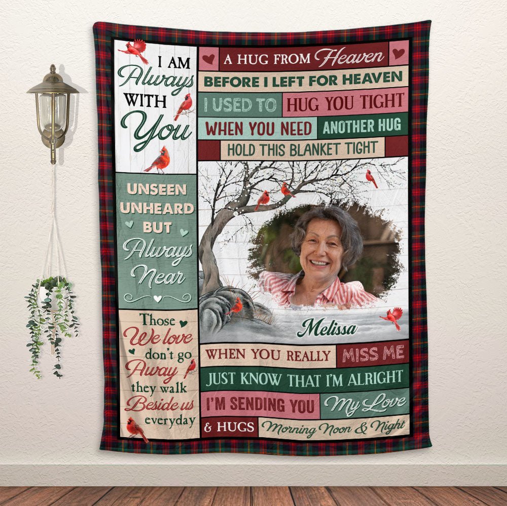 A Hug From Heaven Custom Photo Blanket - Personalized Blanket