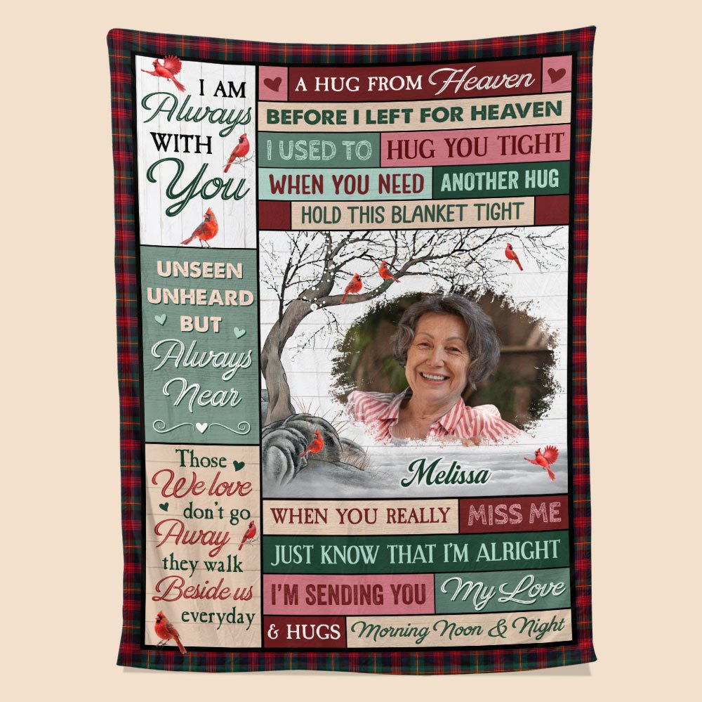 A Hug From Heaven Custom Photo Blanket - Personalized Blanket