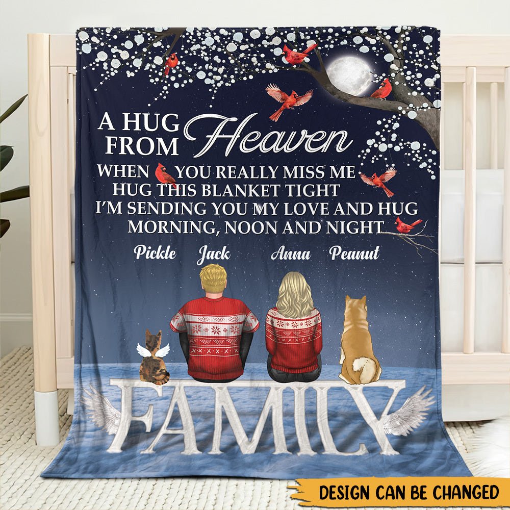 A Hug From Heaven For Pet Lovers - Personalized Blanket - Best Gift For Pet Lovers - Giftago