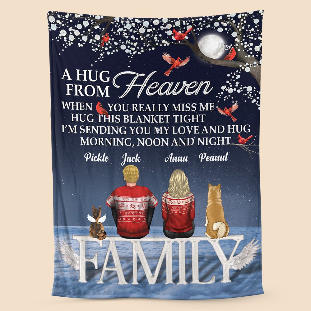 A Hug From Heaven For Pet Lovers - Personalized Blanket - Best Gift For Pet Lovers - Giftago
