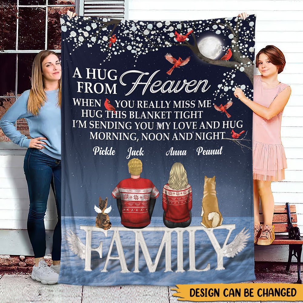 A Hug From Heaven For Pet Lovers - Personalized Blanket - Best Gift For Pet Lovers - Giftago