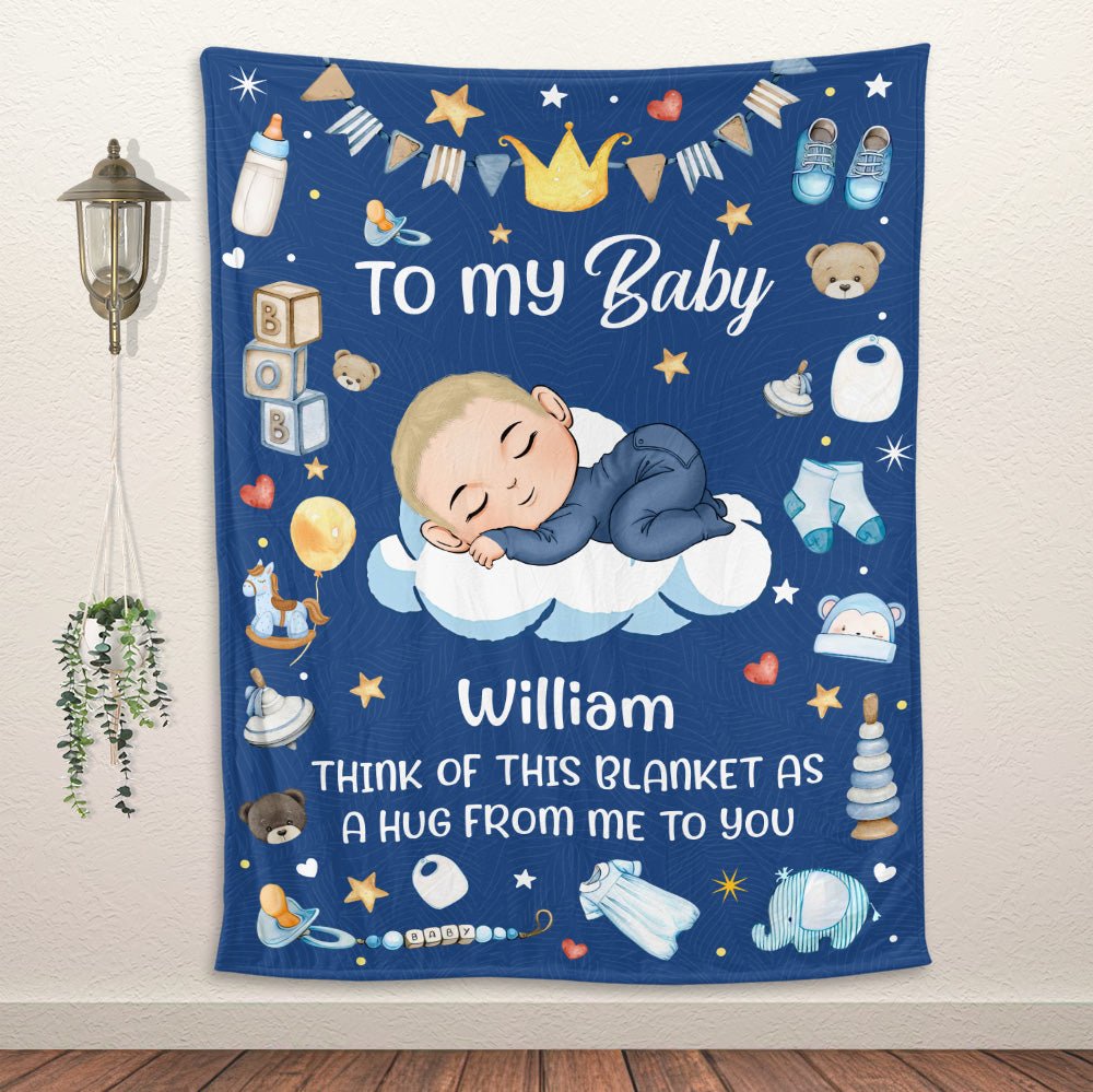 A Hug From Me To You Blanket - Personalized Blanket - Giftago
