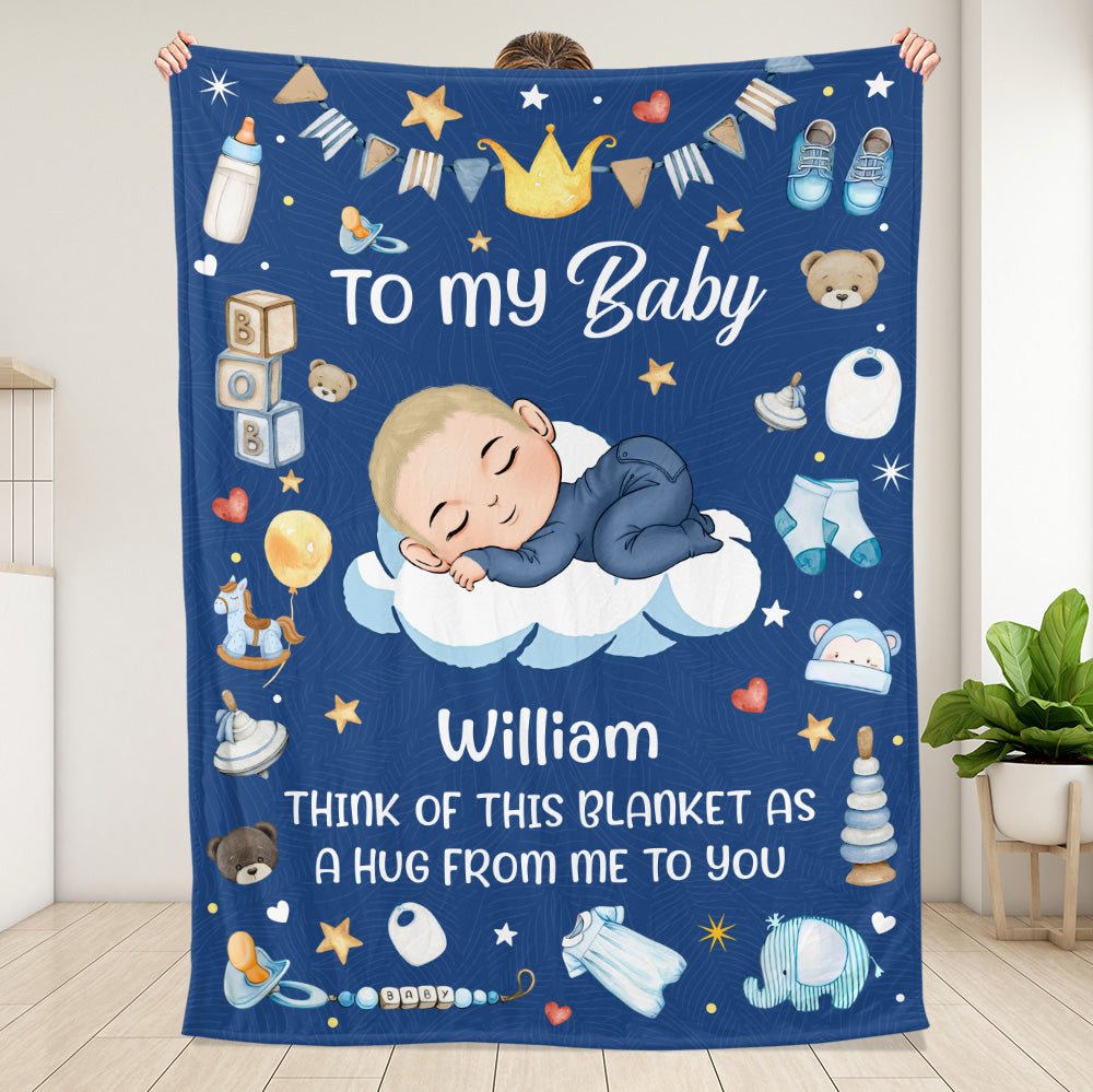 A Hug From Me To You Blanket - Personalized Blanket - Giftago