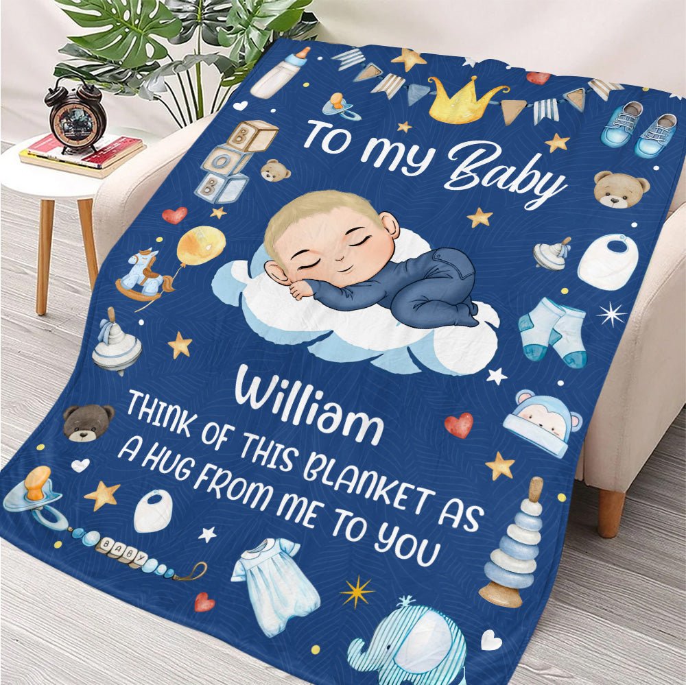 A Hug From Me To You Blanket - Personalized Blanket - Giftago