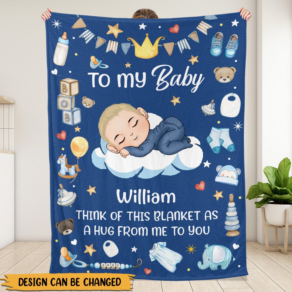 A Hug From Me To You Blanket - Personalized Blanket - Giftago