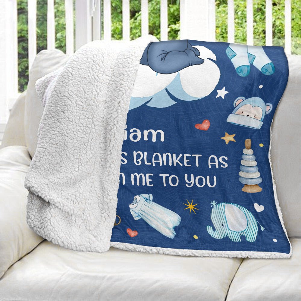 A Hug From Me To You Blanket - Personalized Blanket - Giftago