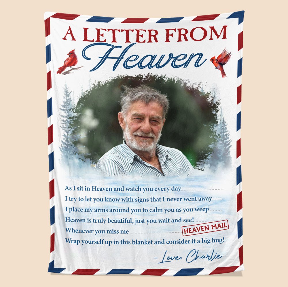 A Letter From Heaven Blanket - Personalized Blanket