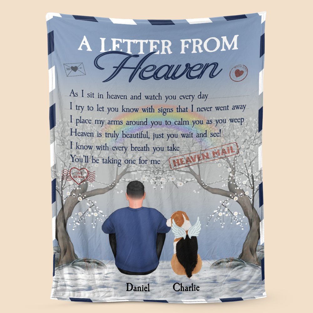 A Letter From Heaven - Personalized Blanket - Best Gift For Pet Lovers - Giftago