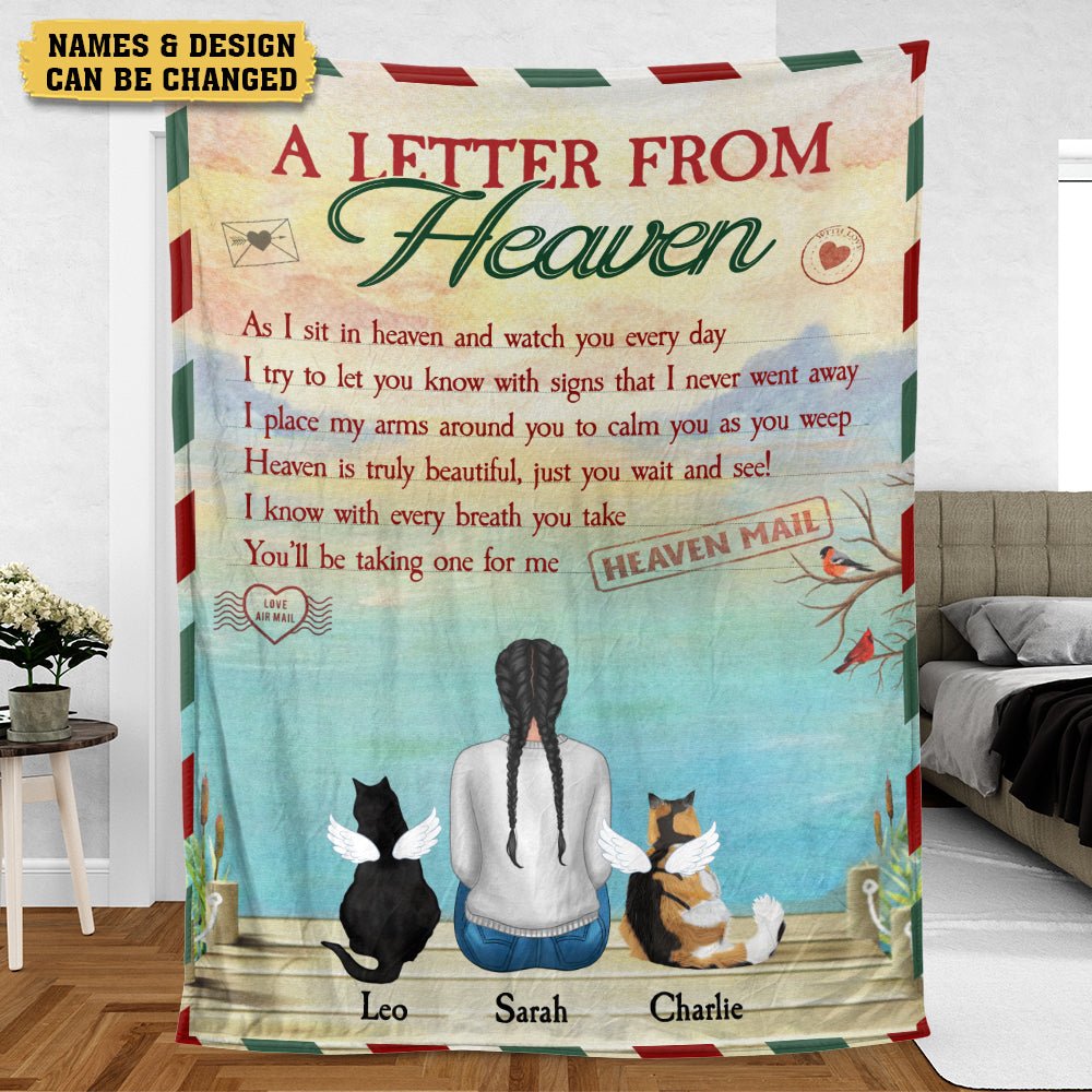 A Letter From Heaven - Personalized Blanket - Best Gift For Pet Lovers - Giftago