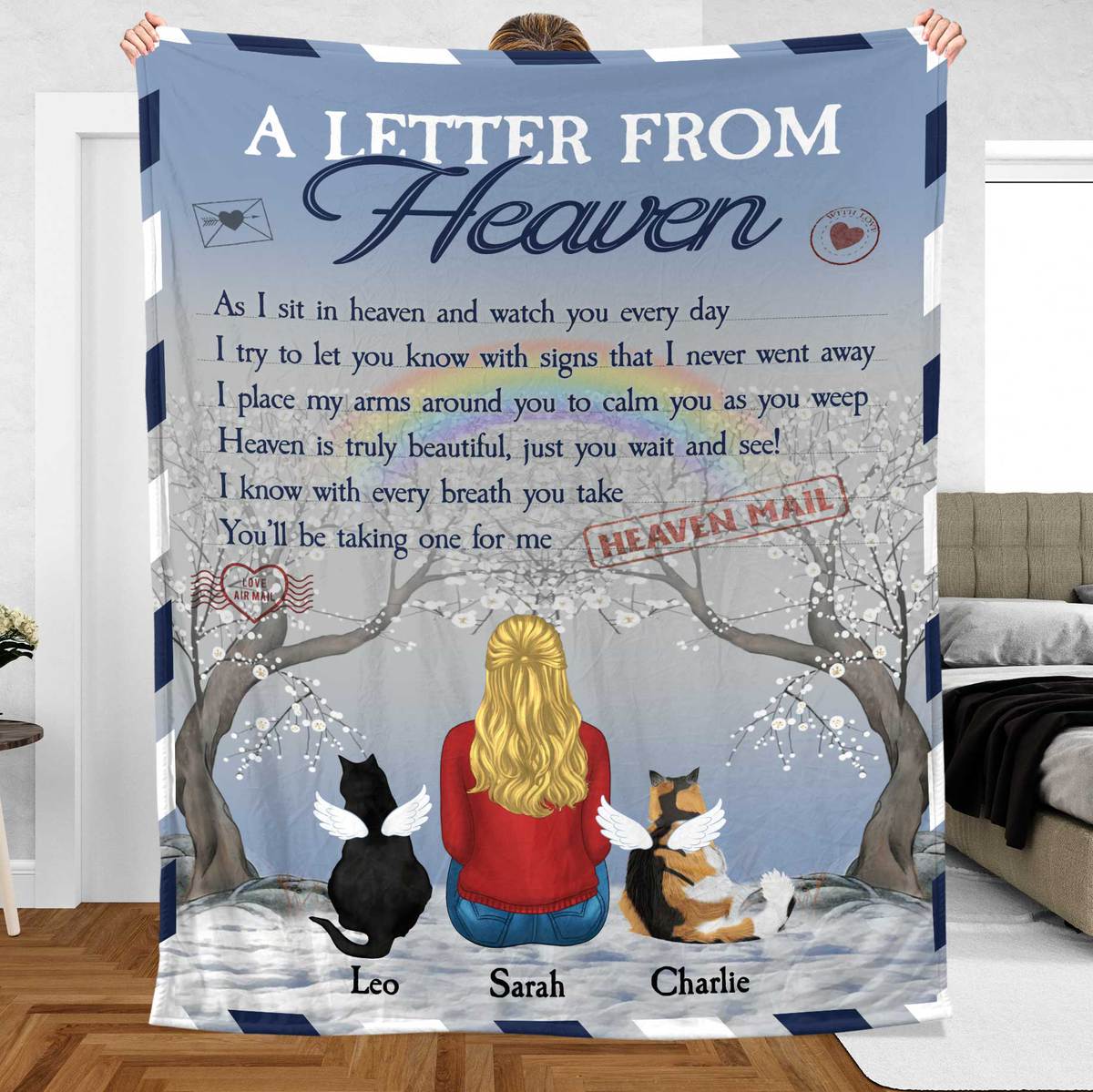 A Letter From Heaven - Personalized Blanket - Best Gift For Pet Lovers - Giftago