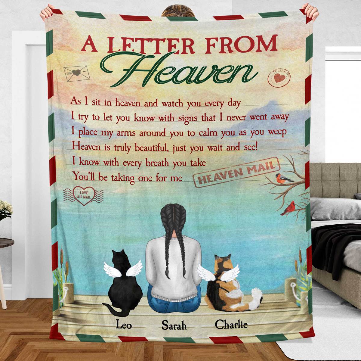 A Letter From Heaven - Personalized Blanket - Best Gift For Pet Lovers - Giftago