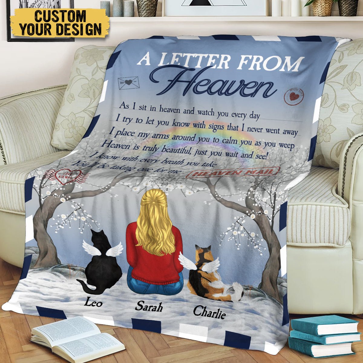 A Letter From Heaven - Personalized Blanket - Best Gift For Pet Lovers - Giftago