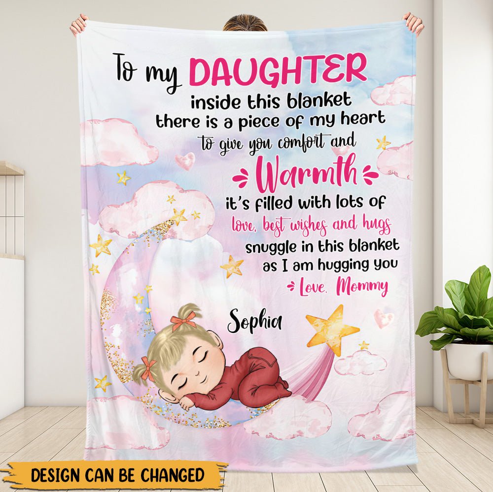 A Piece Of My Heart To Give You Blanket - Personalized Blanket - Giftago