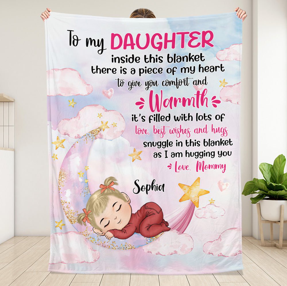 A Piece Of My Heart To Give You Blanket - Personalized Blanket - Giftago