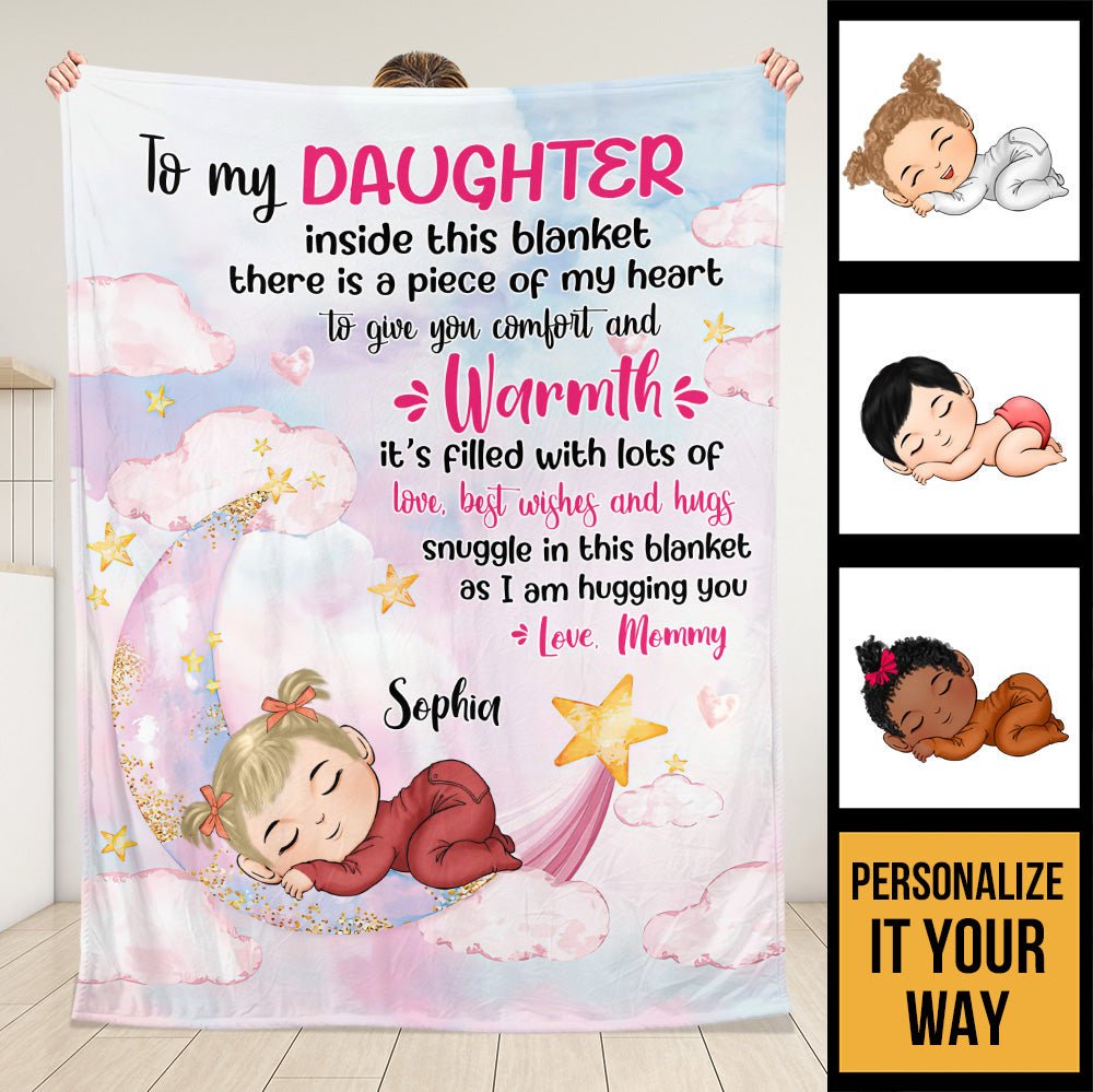 A Piece Of My Heart To Give You Blanket - Personalized Blanket - Giftago