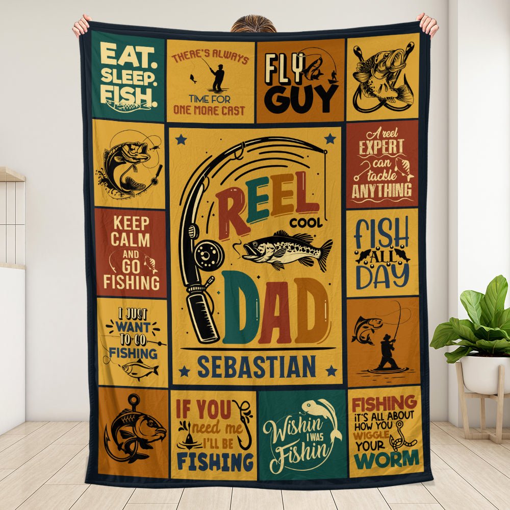 A Reel Expert Can Tackle Anything - Personalized Blanket - Giftago