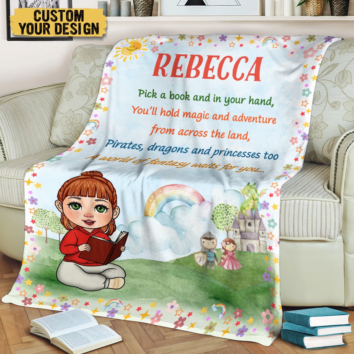 A World Of Fantasy Waits For You - Personalized Blanket - Thoughtful Gift For Birthday - Giftago