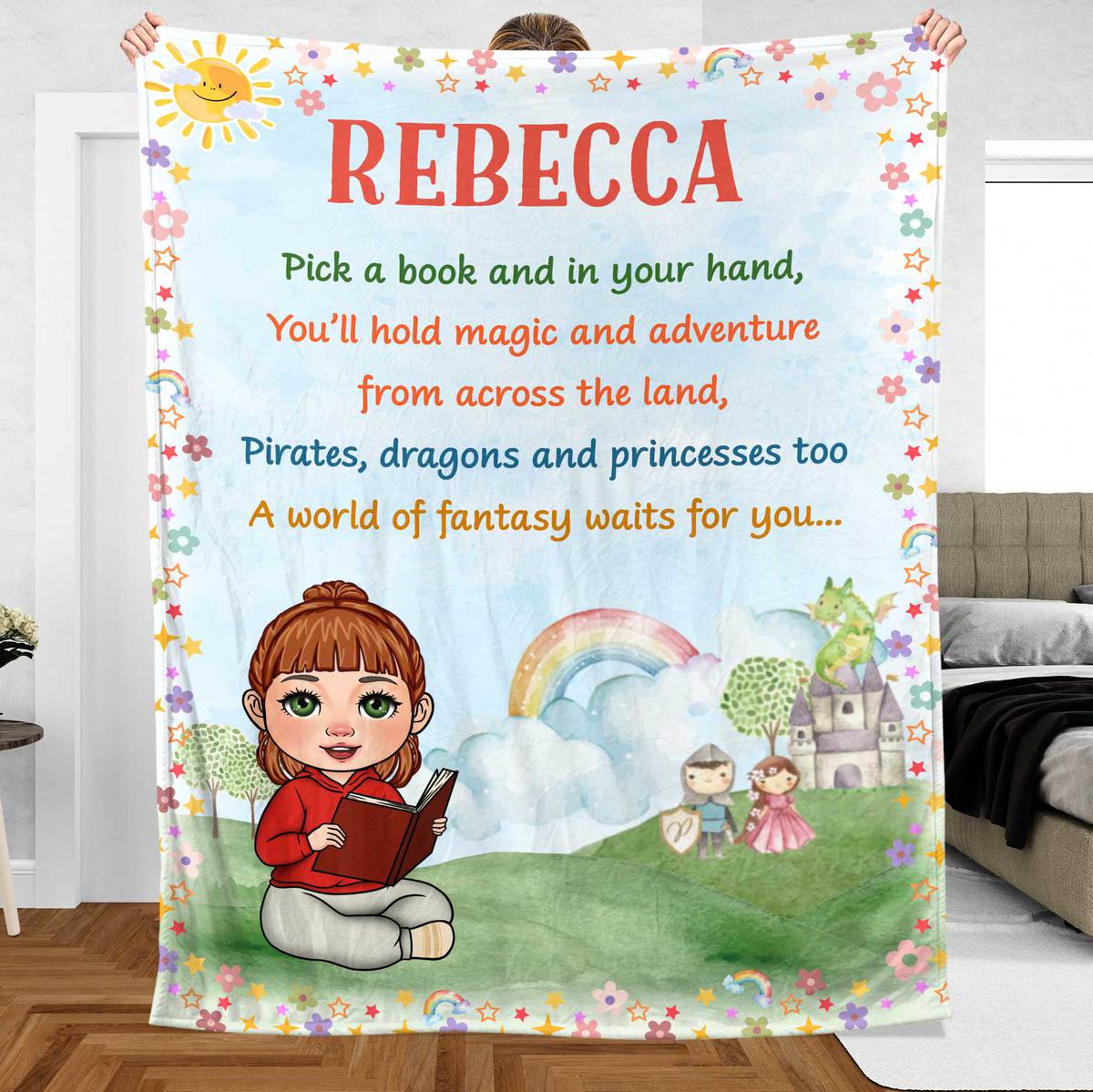 A World Of Fantasy Waits For You - Personalized Blanket - Thoughtful Gift For Birthday - Giftago