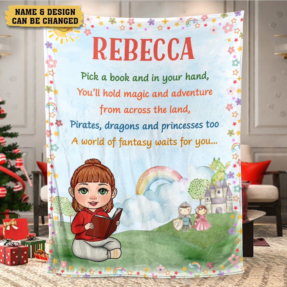 A World Of Fantasy Waits For You - Personalized Blanket - Thoughtful Gift For Birthday - Giftago