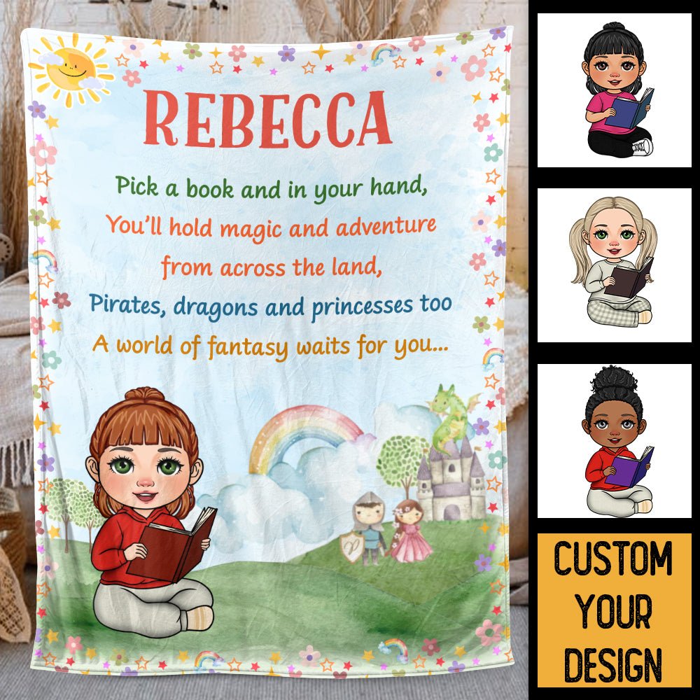 A World Of Fantasy Waits For You - Personalized Blanket - Thoughtful Gift For Birthday - Giftago