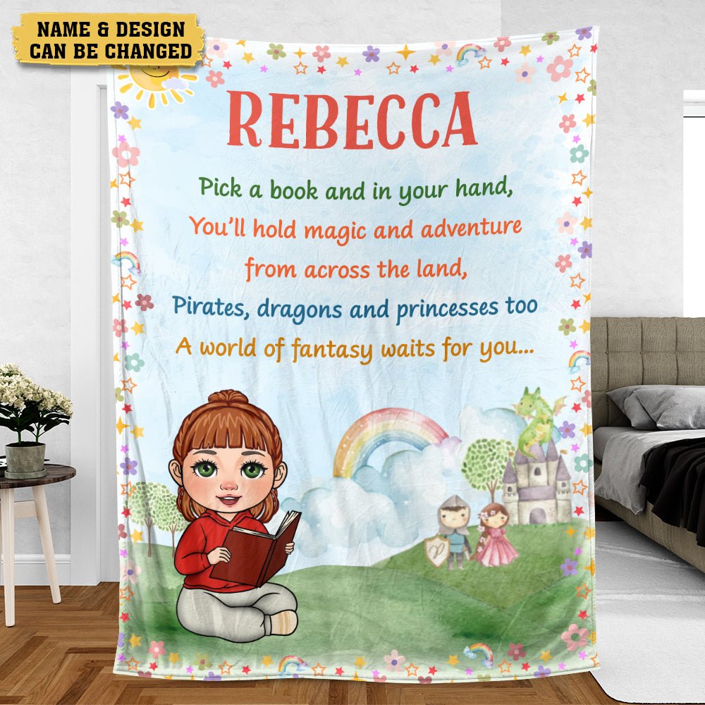 A World Of Fantasy Waits For You - Personalized Blanket - Thoughtful Gift For Birthday - Giftago