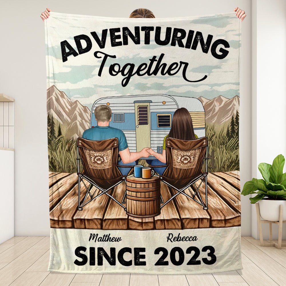 Adventuring Together Blanket - Personalized Blanket - Giftago