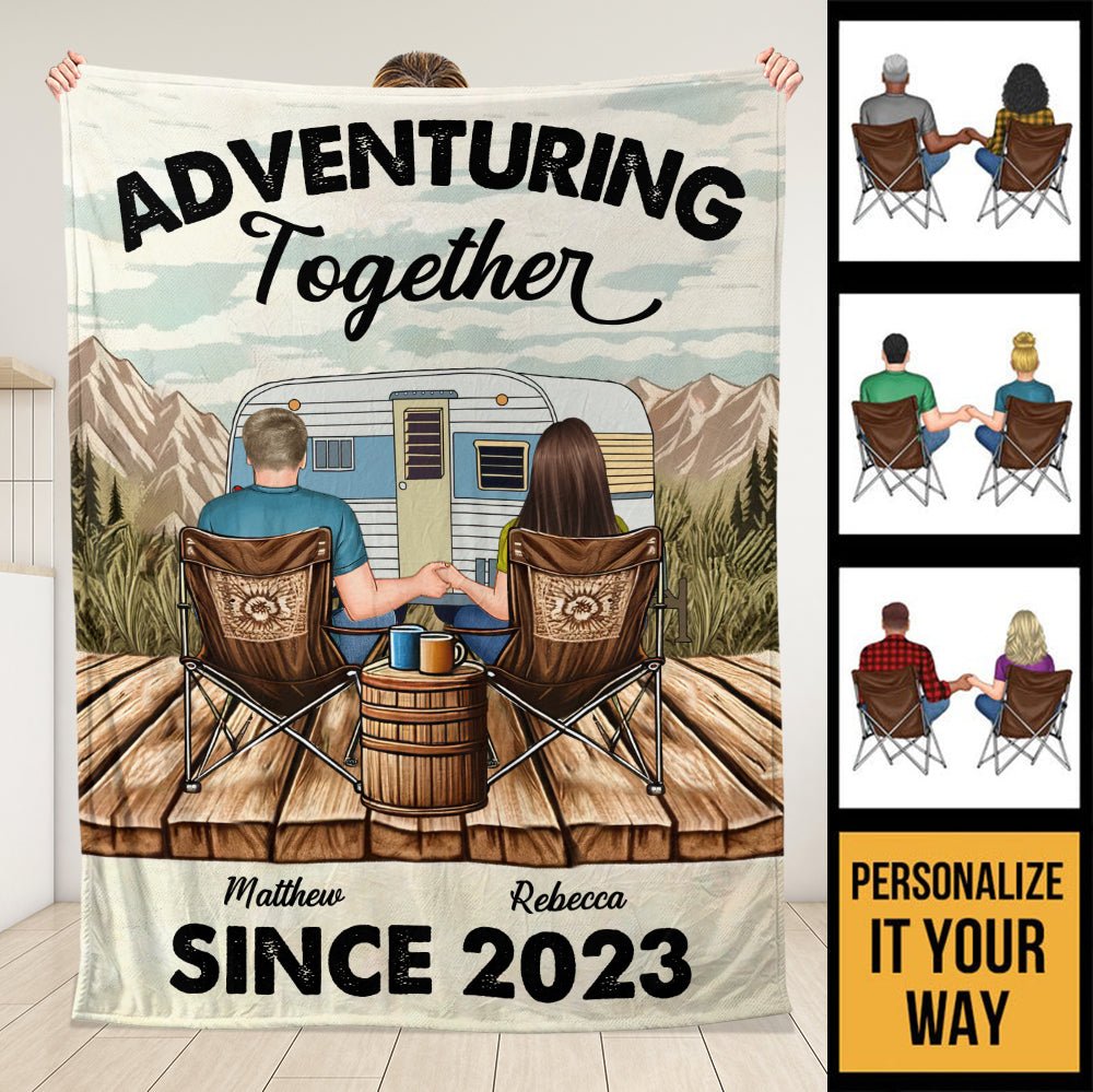 Adventuring Together Blanket - Personalized Blanket - Giftago