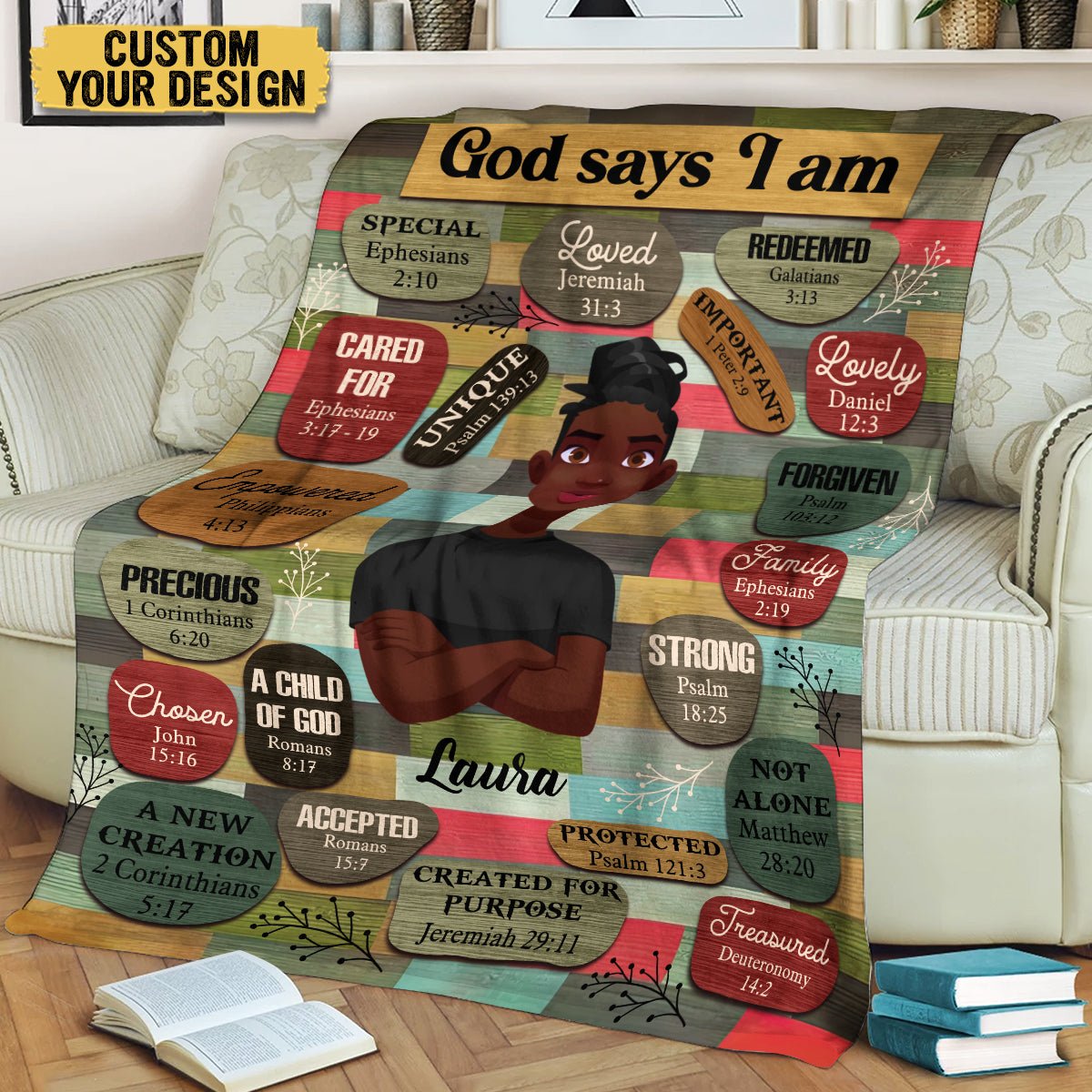 African American - Personalized Blanket - Best Gift For Mother, For Grandma - Giftago