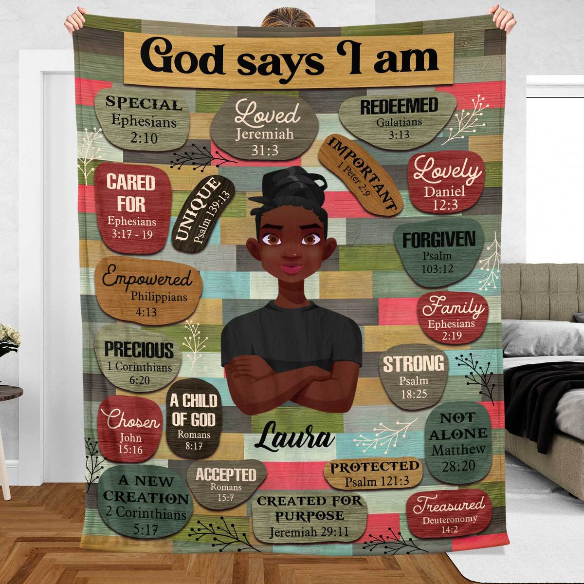 African American - Personalized Blanket - Best Gift For Mother, For Grandma - Giftago