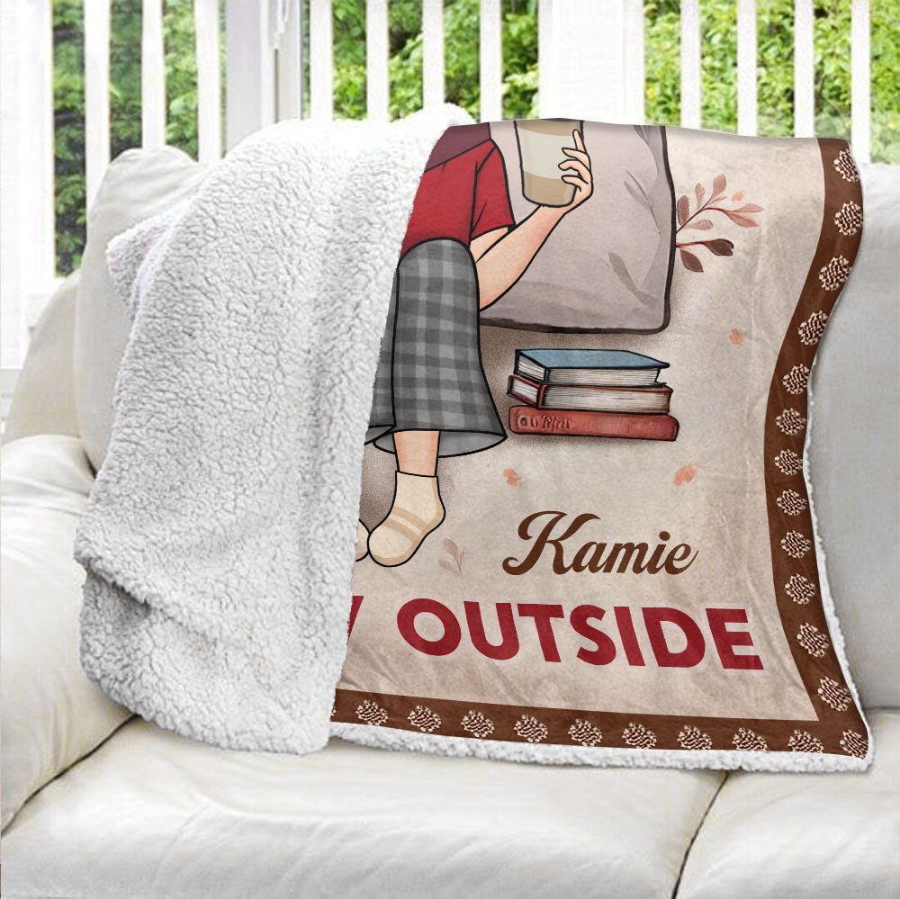 All I Need Is Coffee And My Books Blanket - Personalized Blanket