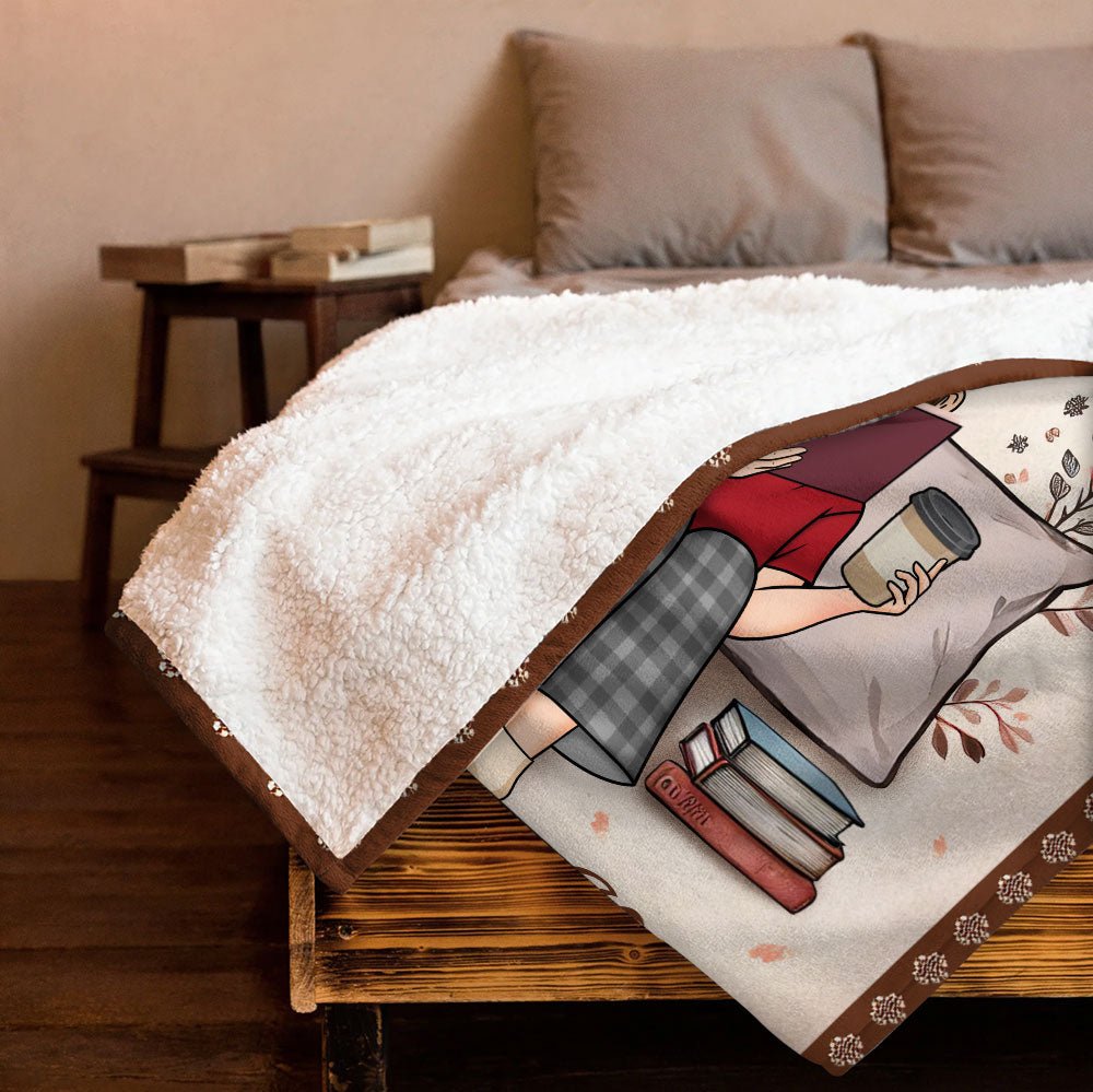 All I Need Is Coffee And My Books Blanket - Personalized Blanket