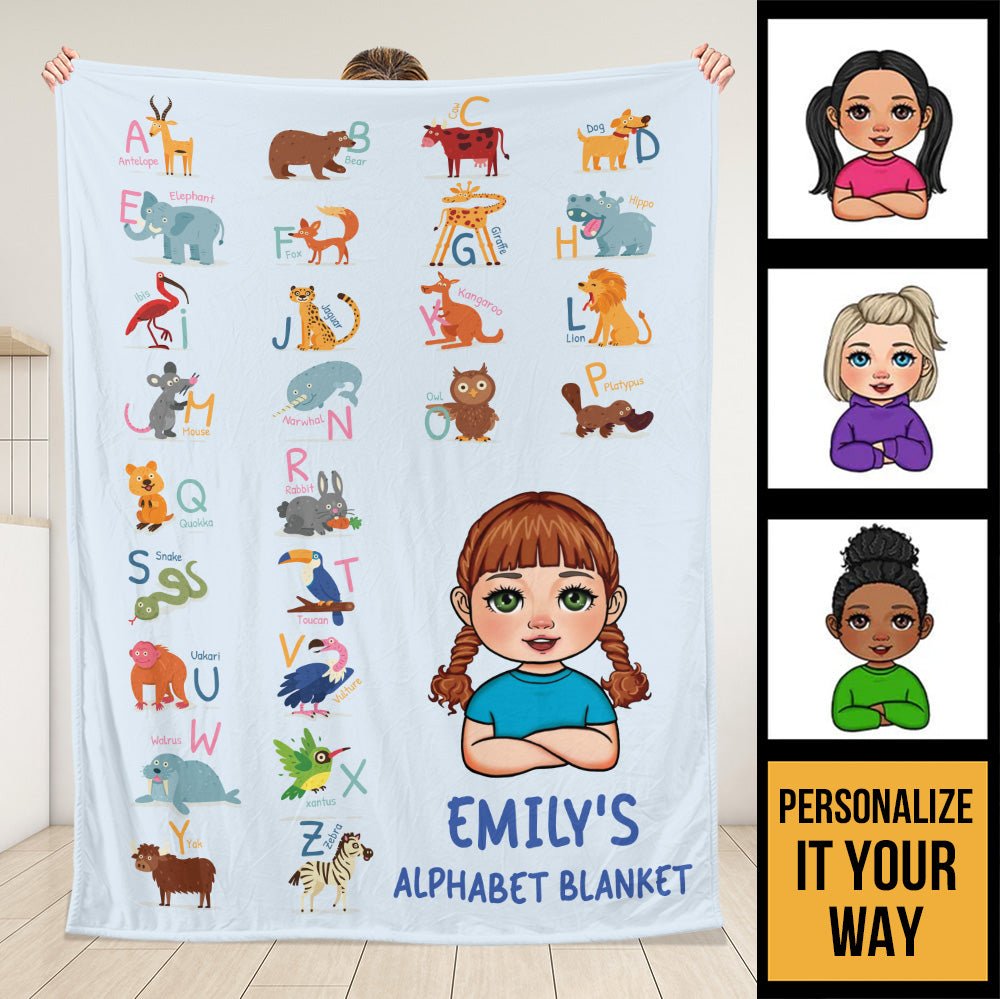 Alphabet Blanket - Personalized Blanket - Giftago