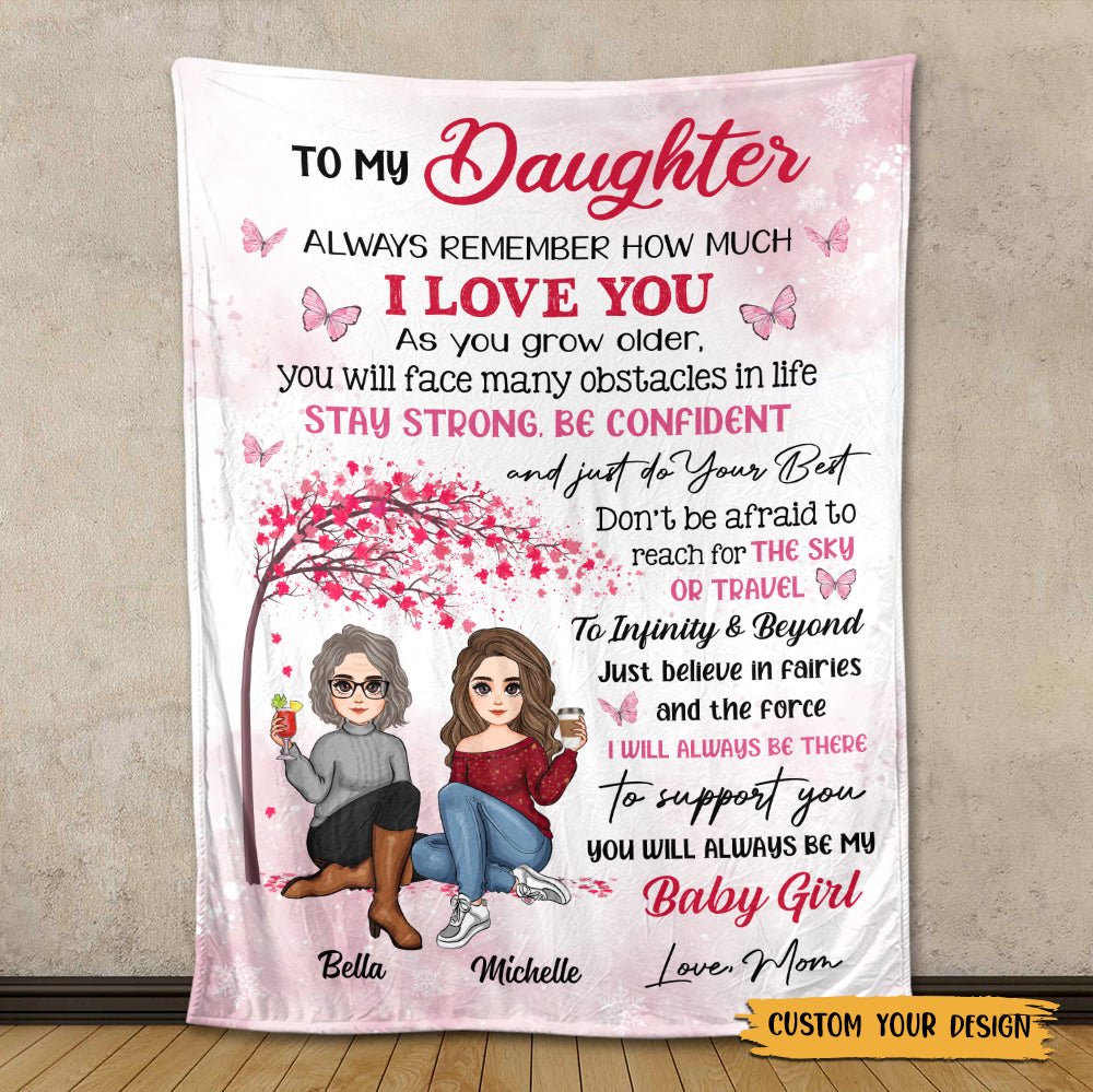 Always Remember I Love You Mom Daughter - Personalized Blanket - Best Gift For Daughter, Granddaughter - Giftago