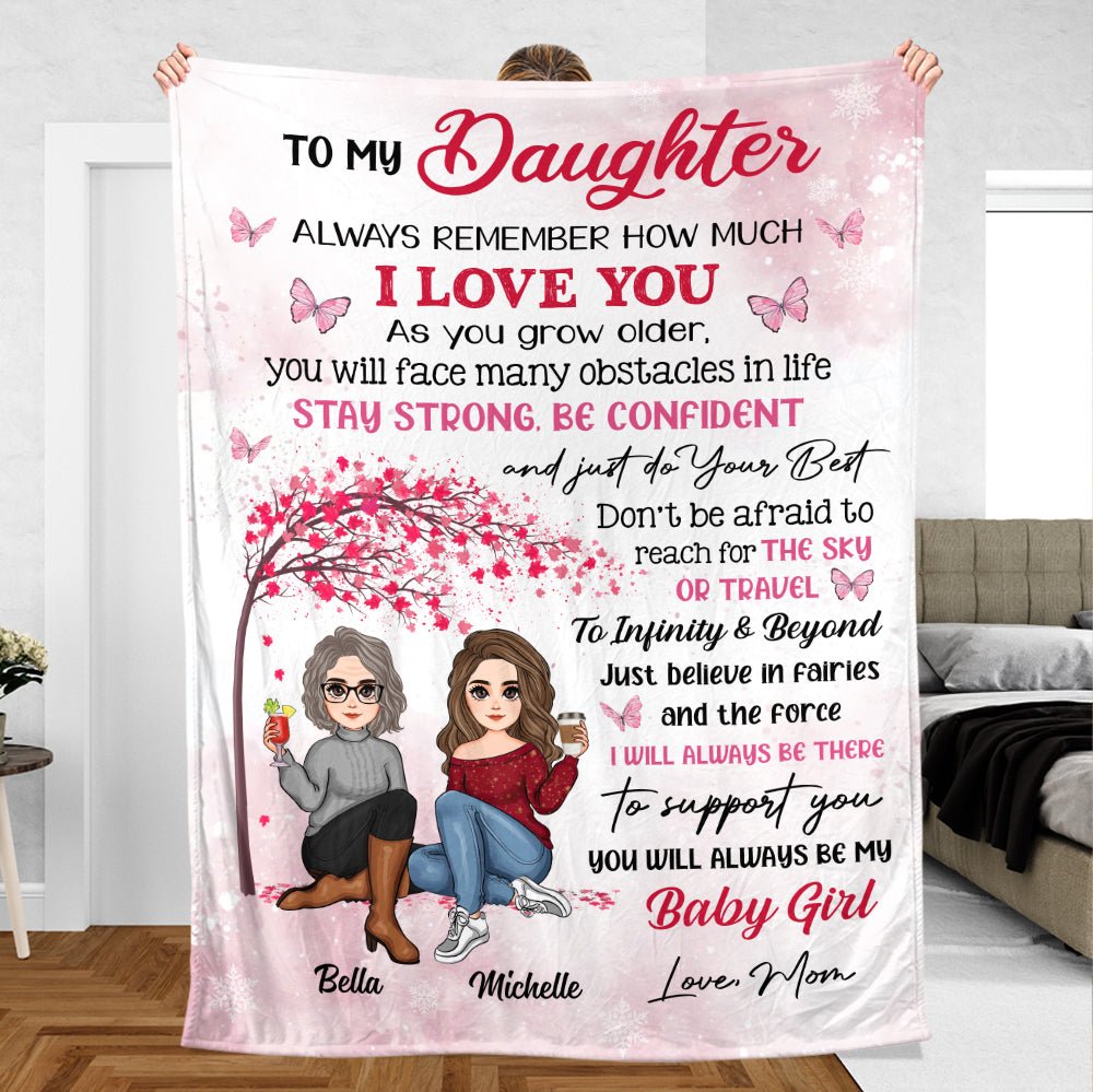 Always Remember I Love You Mom Daughter - Personalized Blanket - Best Gift For Daughter, Granddaughter - Giftago
