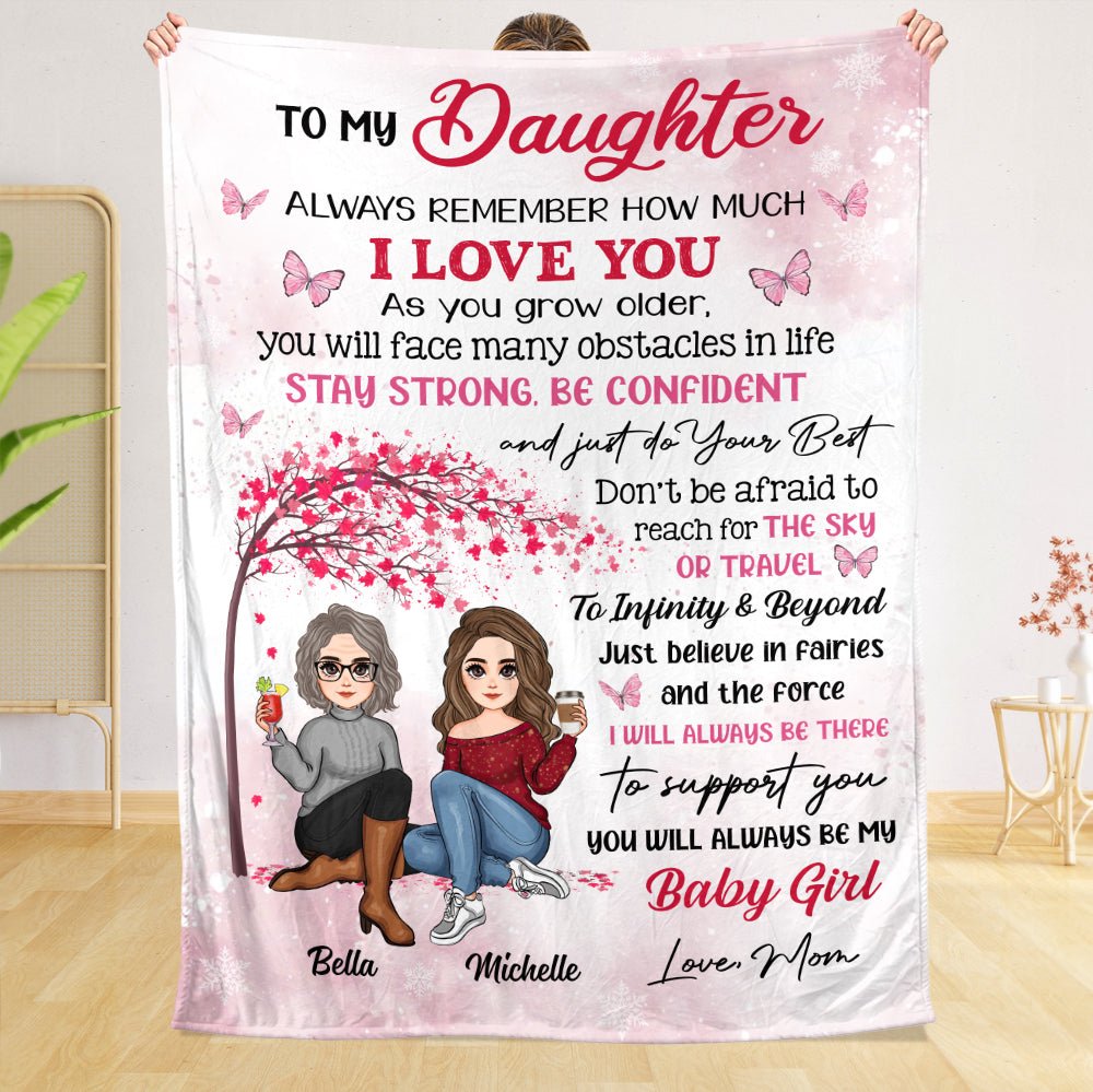 Always Remember I Love You Mom Daughter - Personalized Blanket - Best Gift For Daughter, Granddaughter - Giftago