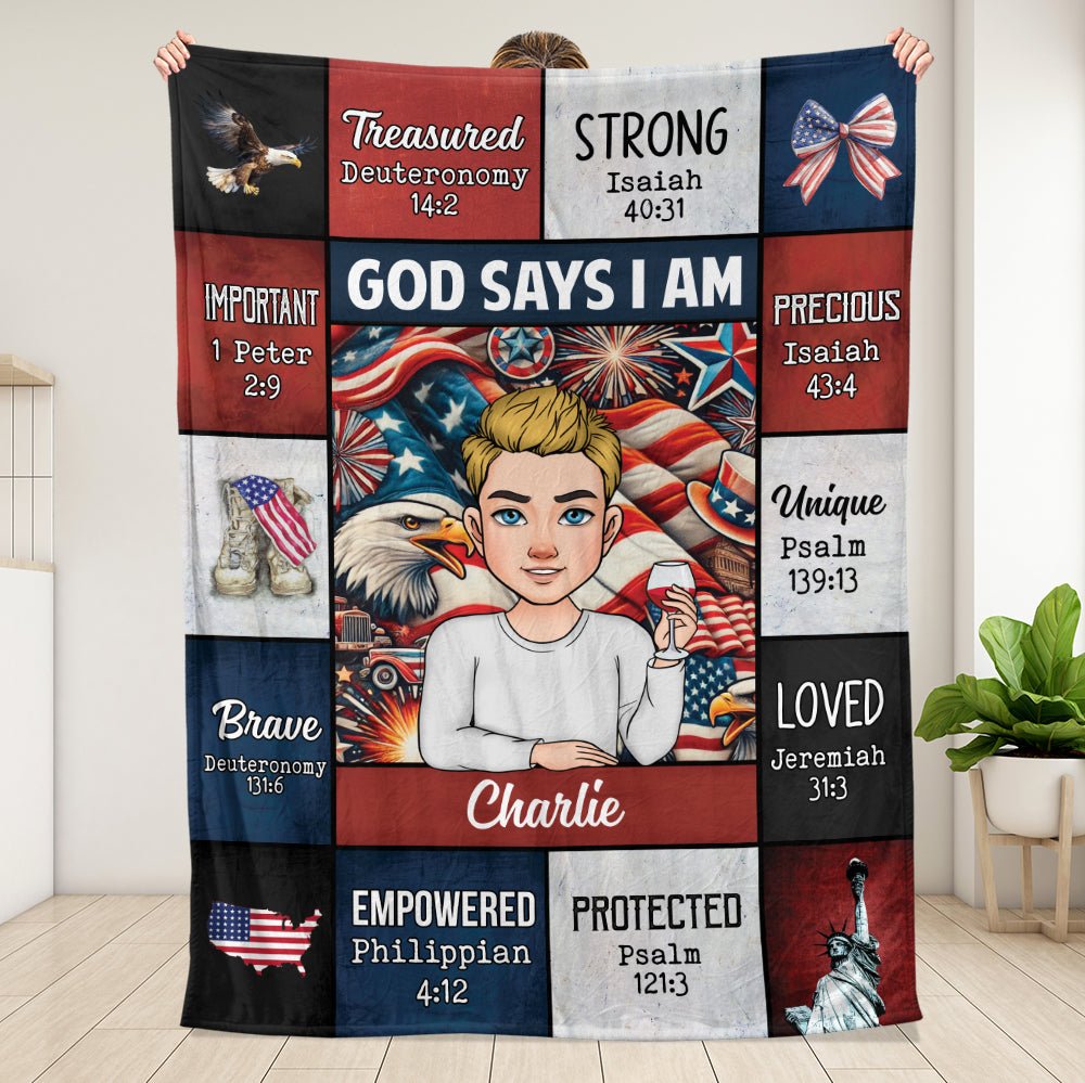 American God Says Blanket - Personalized Blanket