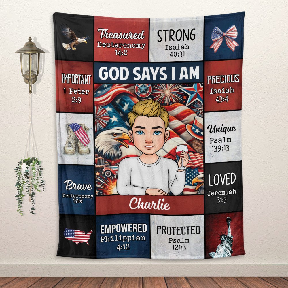 American God Says Blanket - Personalized Blanket