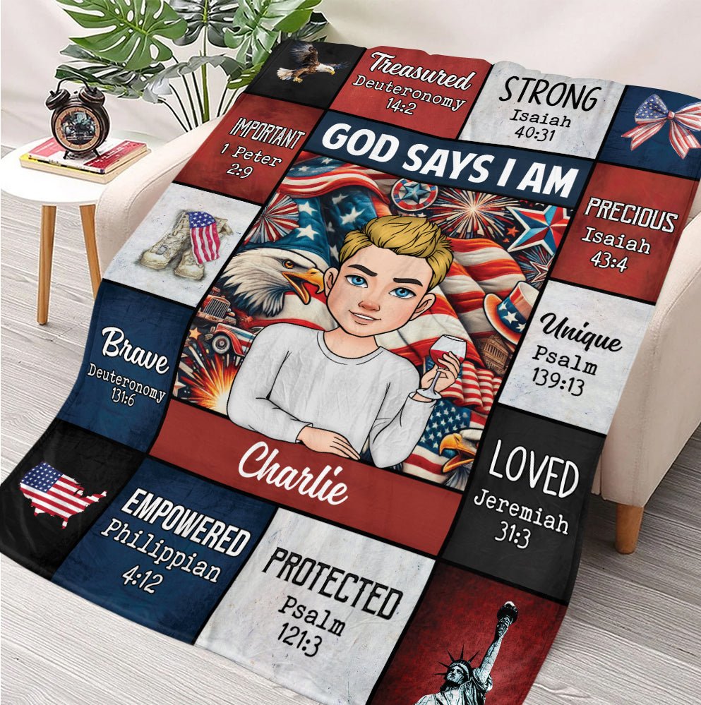 American God Says Blanket - Personalized Blanket