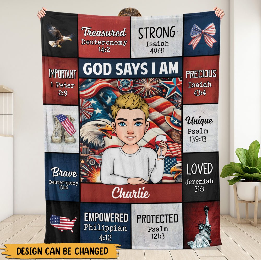 American God Says Blanket - Personalized Blanket