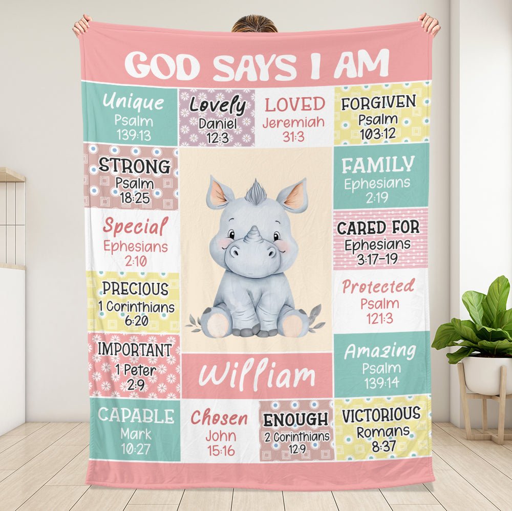 Animal God Says Blanket - Personalized Blanket