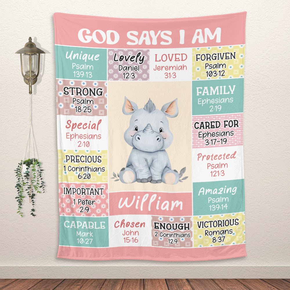 Animal God Says Blanket - Personalized Blanket