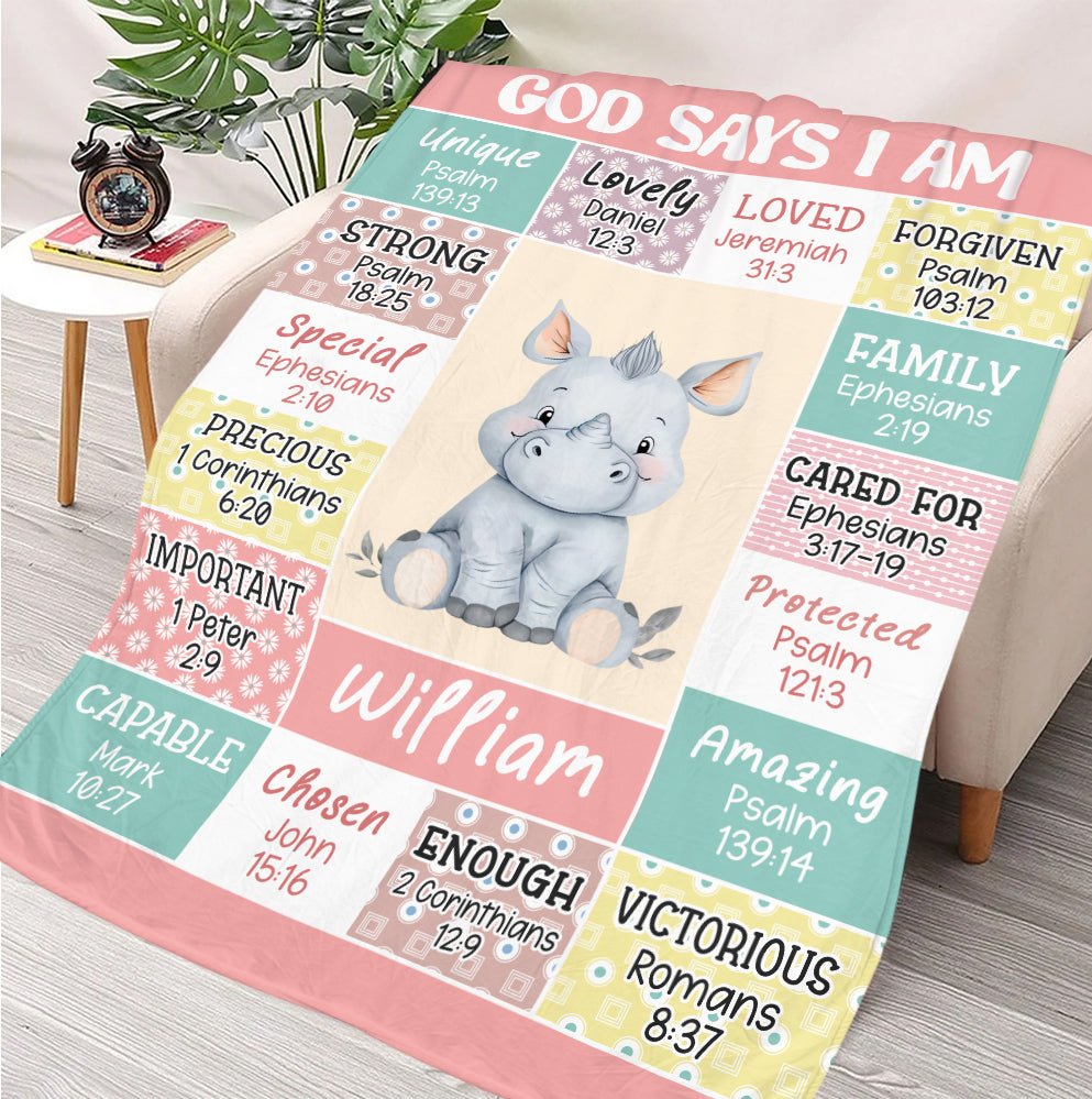 Animal God Says Blanket - Personalized Blanket