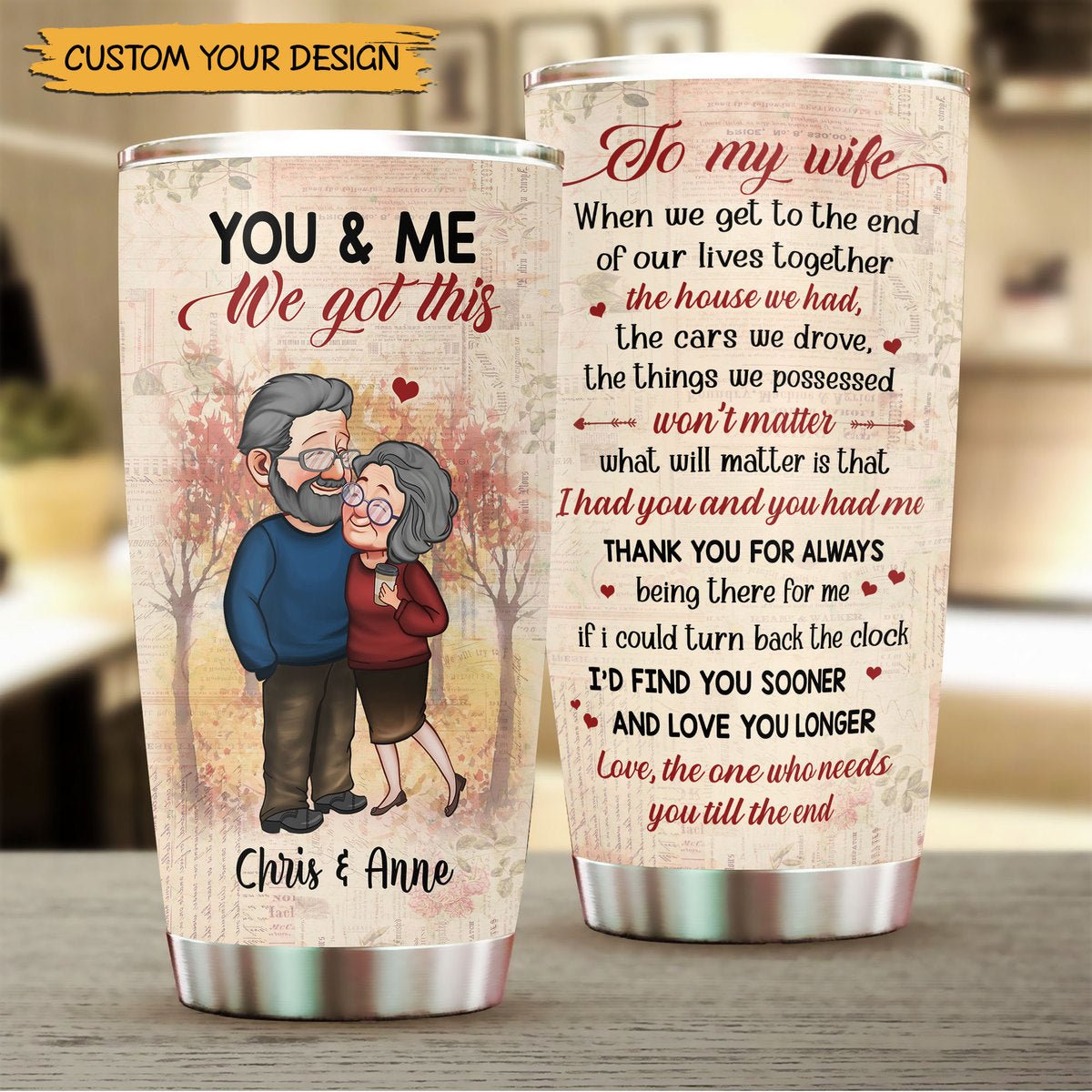 Annoying Each Other Old Couple Version 2 - Personalized Blanket - Meaningful Gift For Valentine, For Couple - Giftago