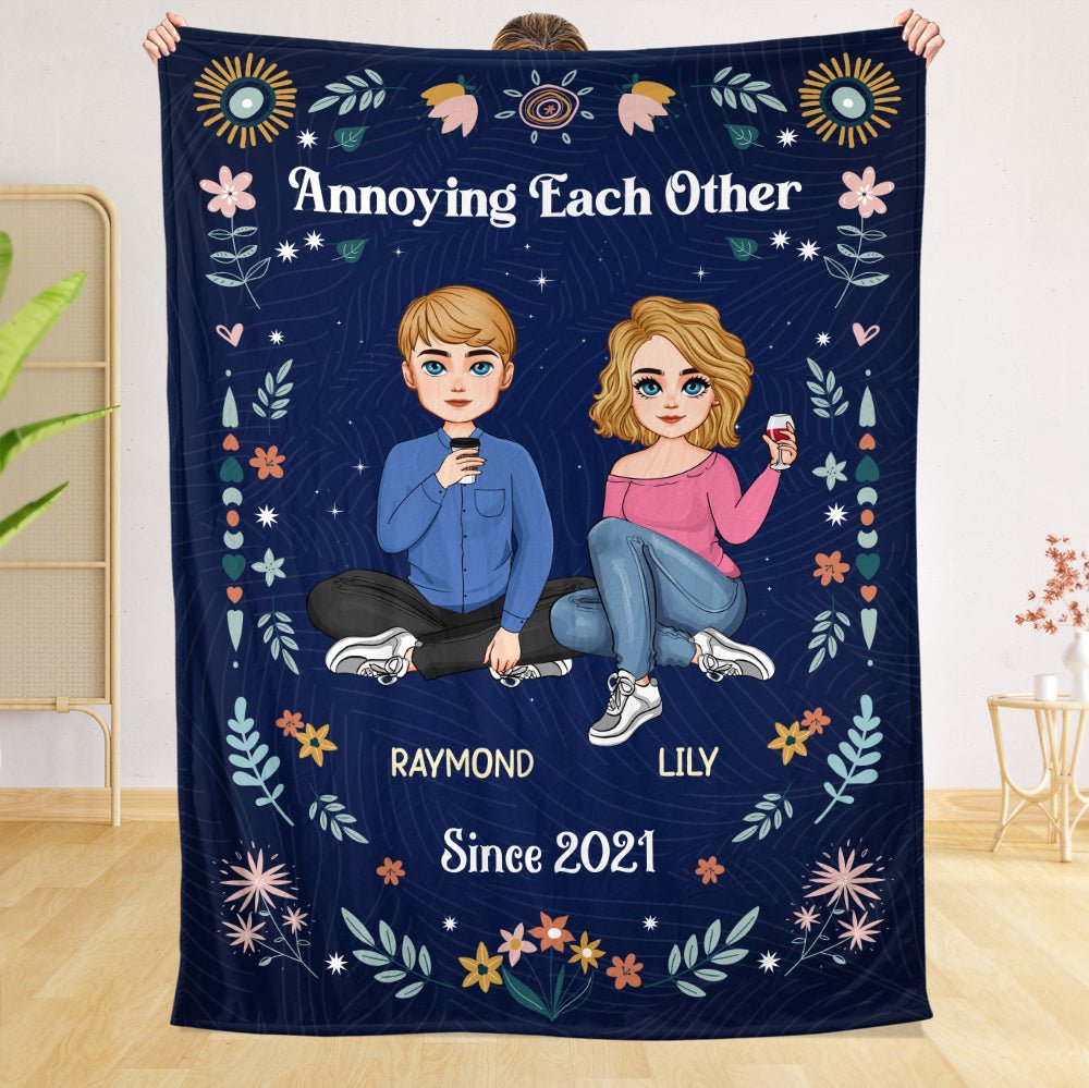 Annoying Each Other - Personalized Blanket - Best Gift For Couple - Giftago