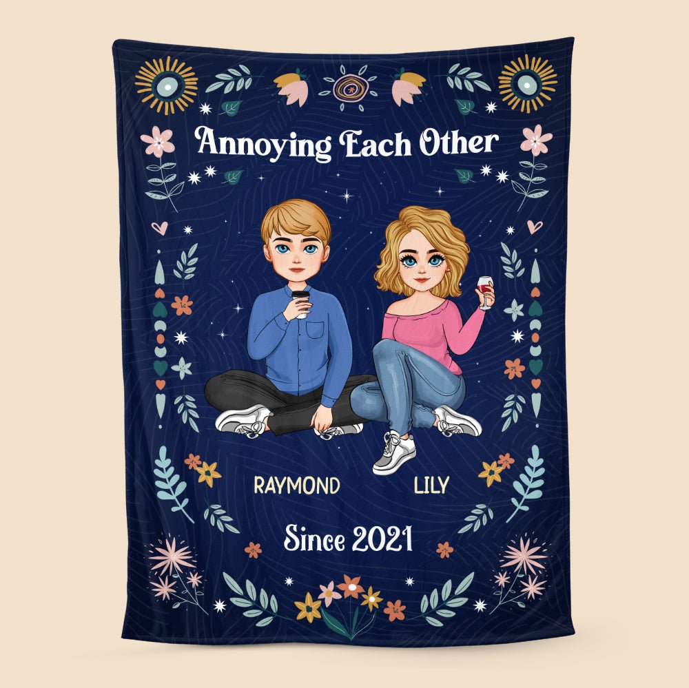 Annoying Each Other - Personalized Blanket - Best Gift For Couple - Giftago