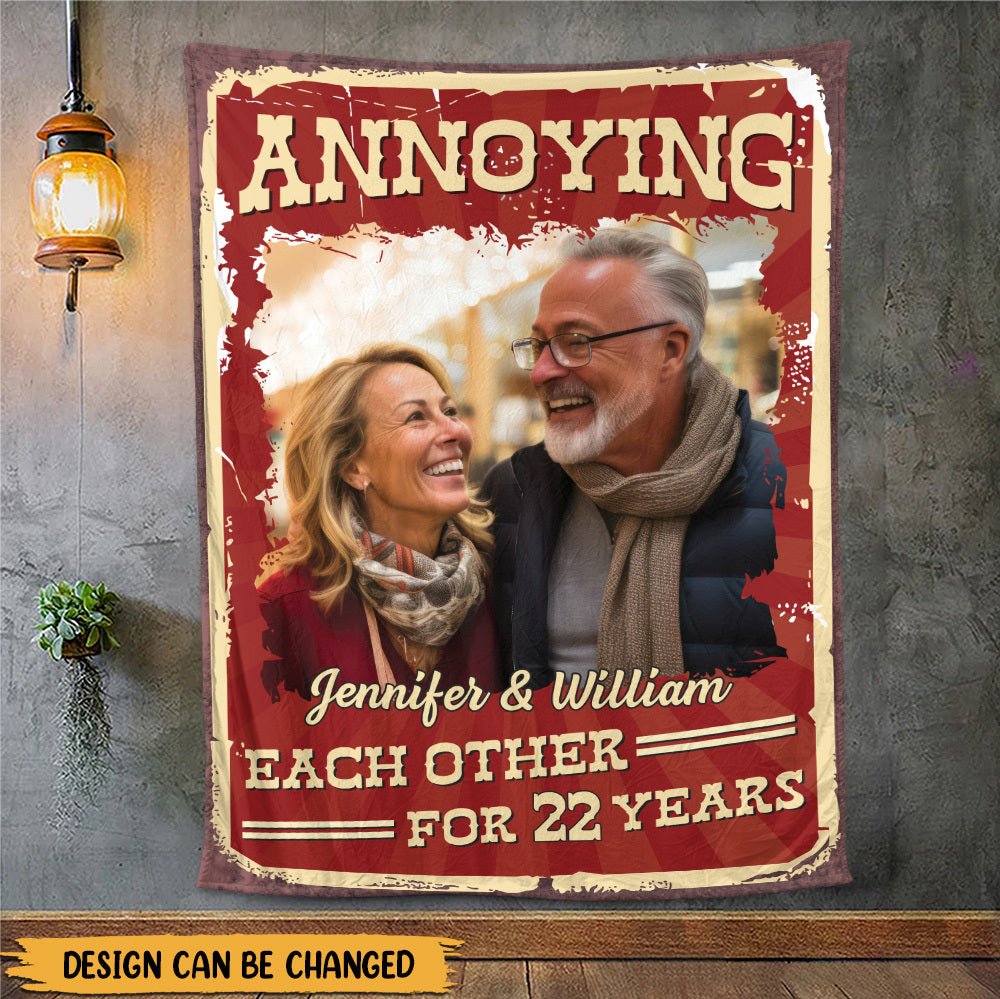 Annoying Each Other Photo - Personalized Blanket - Best Gift For Wife, Husband - Giftago